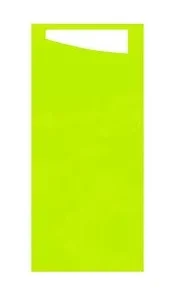 Duni sacchetto kiwi met 2 laags servet wit (500 stuks)