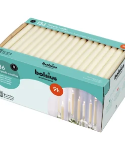 Bolsius Professional Torpedokaarsen Ivoor 240/22 mm 9h (136 stuks)