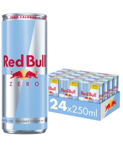 Red bull energy drink zero blik 250ml (12x 2-pack)